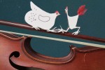 poule coq violon